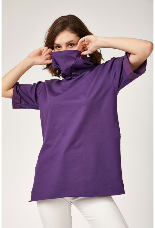 4141 Kapşonlu Korumalı T-Shirt