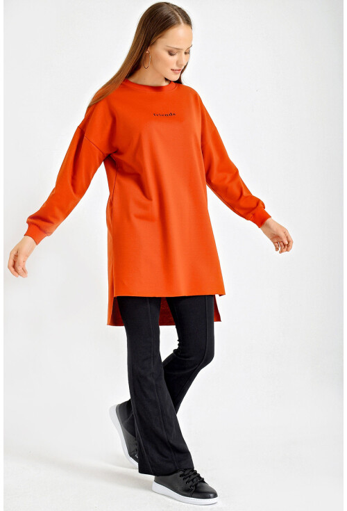 4207 Oversize Baskılı Sweat
