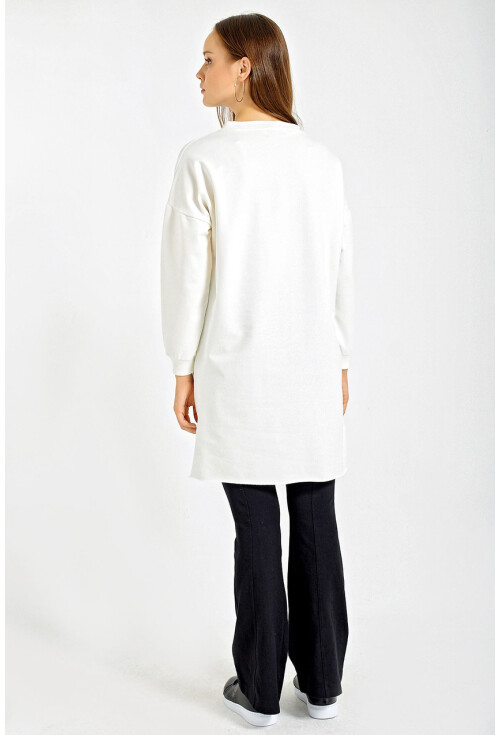 4207 Oversize Baskılı Sweat