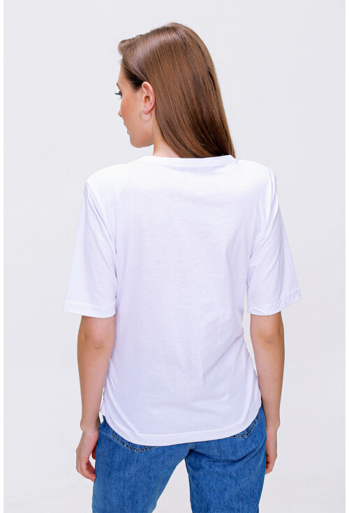 4305 Zincir Detaylı T-Shirt
