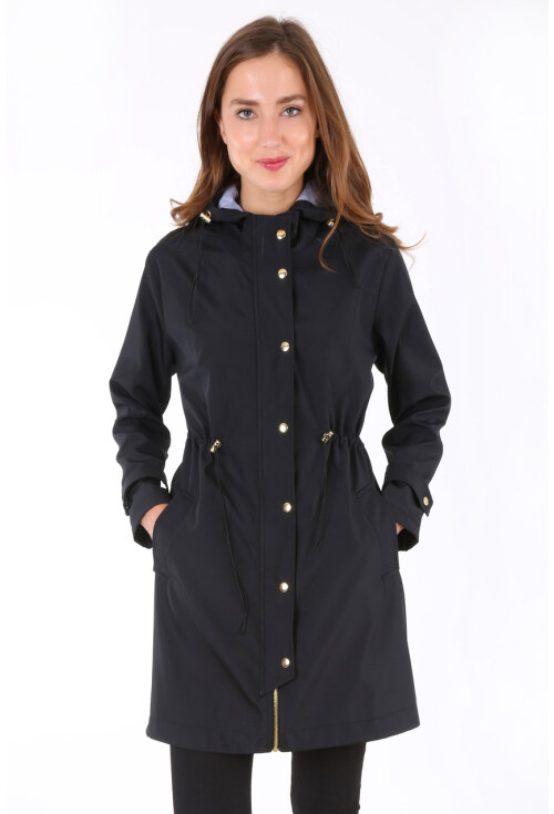 5082 Kapşonlu Uzun Trenchcoat