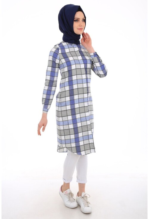 5636 Çizgili Tesettür Tunik