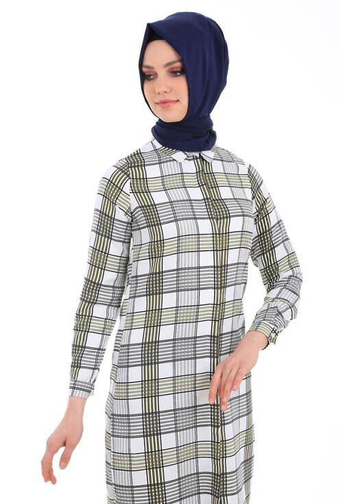 5636 Çizgili Tesettür Tunik