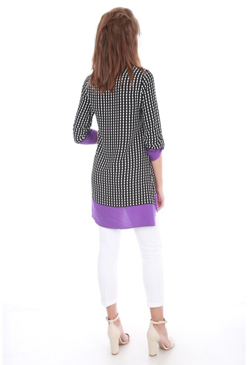 5648 Hakim Yaka Desenli Tunik