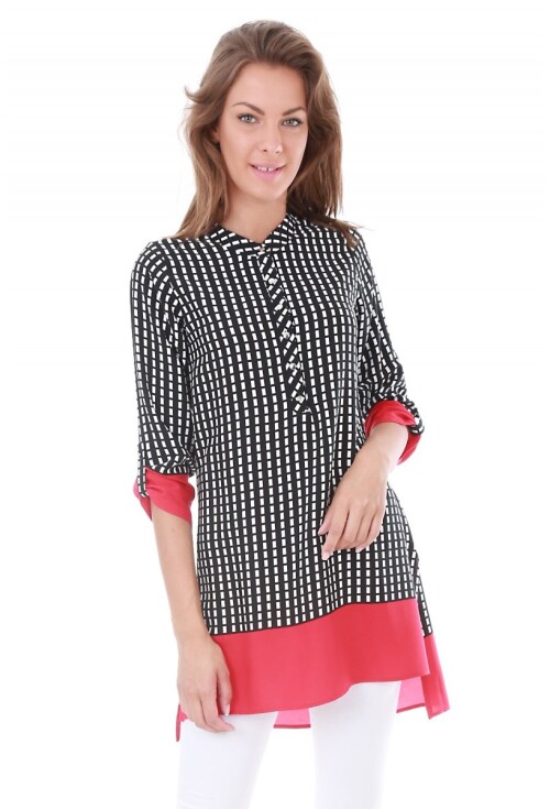 5648 Hakim Yaka Desenli Tunik