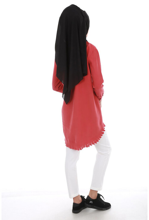 5651 Önden Çıtçıtlı Püsküllü Tesettür Tunik