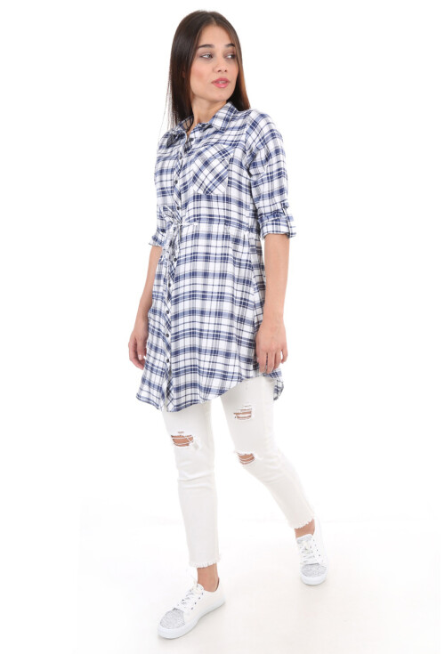 5689 Kare Desen Ekose Tunik