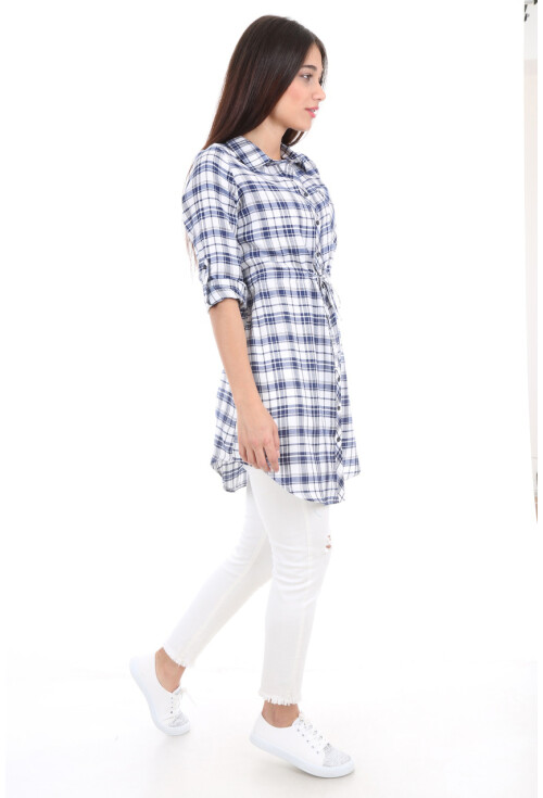 5689 Kare Desen Ekose Tunik