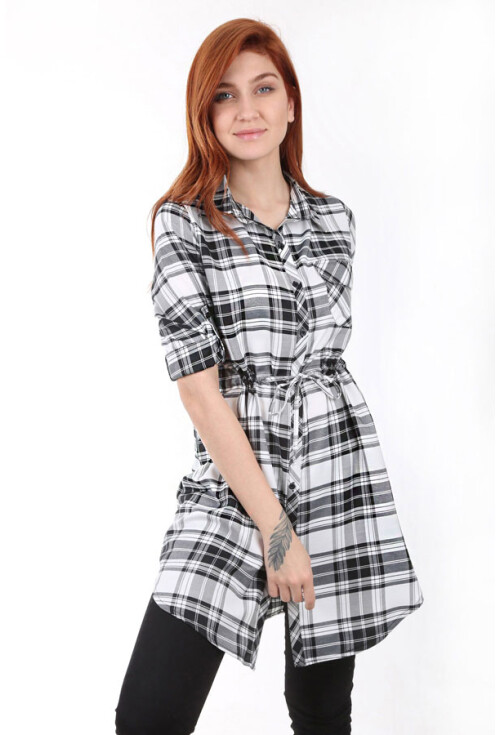 5689 Kare Desen Ekose Tunik