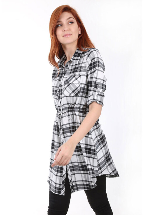 5689 Kare Desen Ekose Tunik
