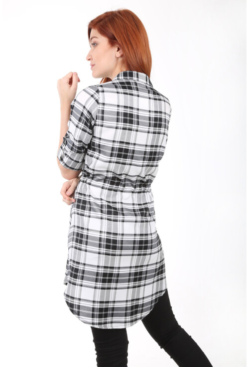5689 Kare Desen Ekose Tunik