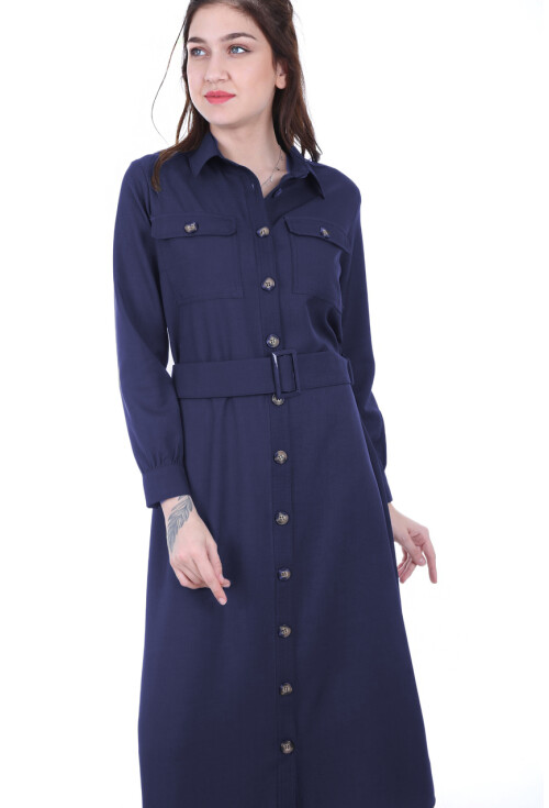 5733 Çift Cepli Trenchcoat