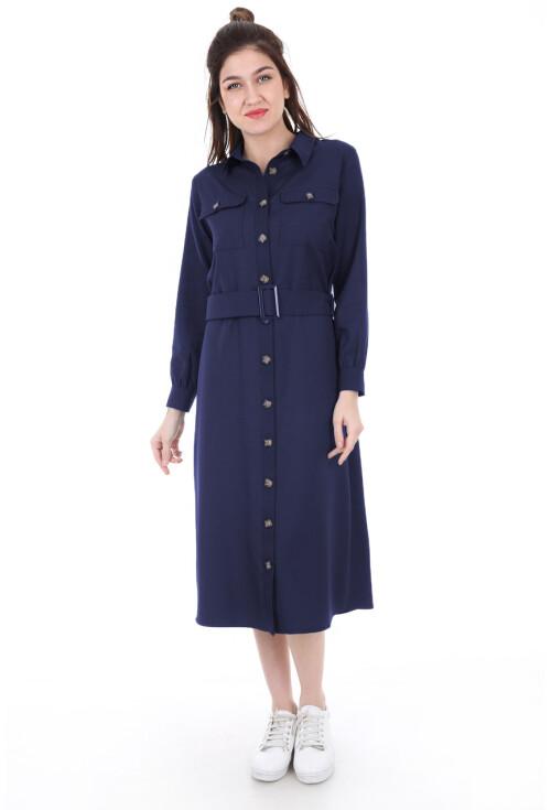 5733 Çift Cepli Trenchcoat