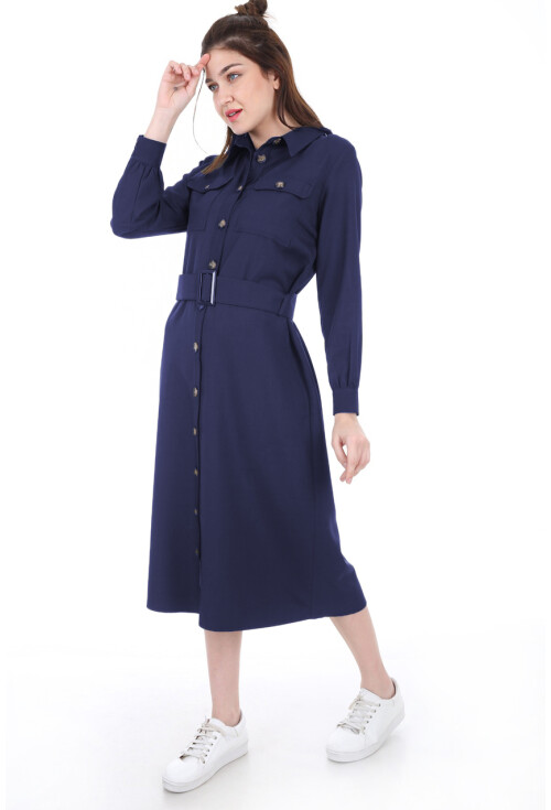 5733 Çift Cepli Trenchcoat