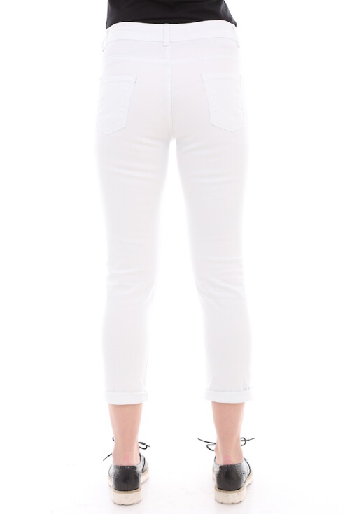 6341 Coffe Baskılı Gabardin Pantolon