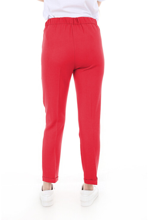 6427 Beli Lastikli Desenli Pantolon