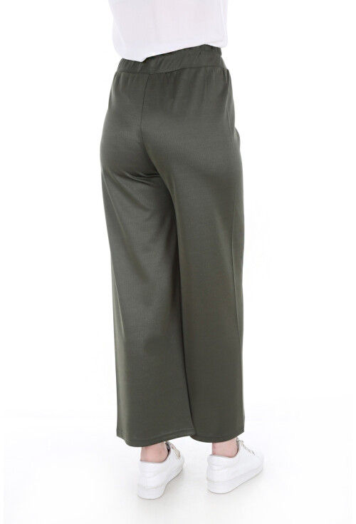 6433 Beli Lastikli Bol Pantolon