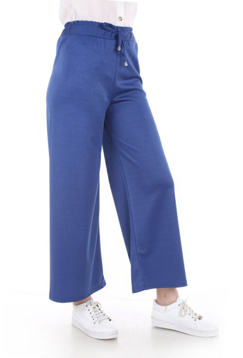 6433 Beli Lastikli Bol Pantolon