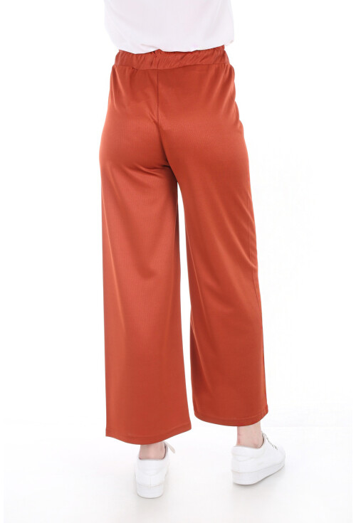 6433 Beli Lastikli Bol Pantolon