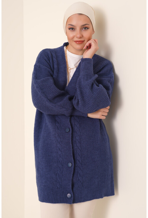 15768 Tesettür Triko Hırka