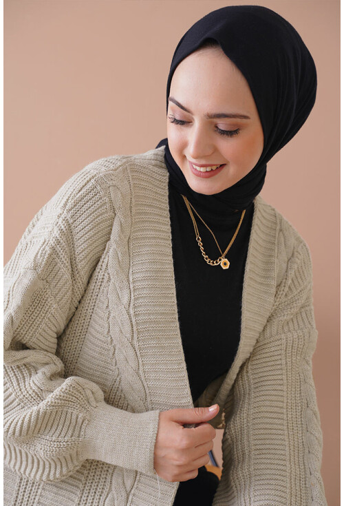 15768 Tesettür Triko Hırka