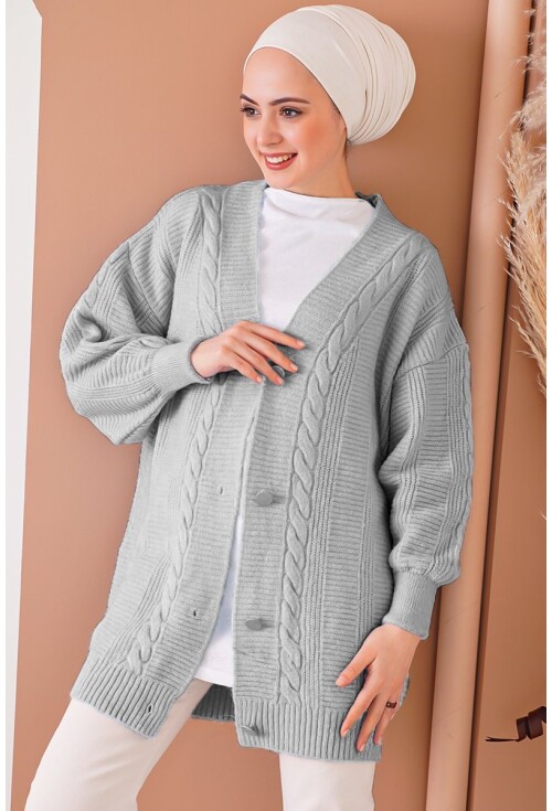 15768 Tesettür Triko Hırka