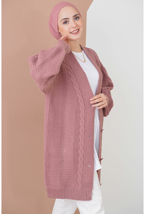 15768 Tesettür Triko Hırka