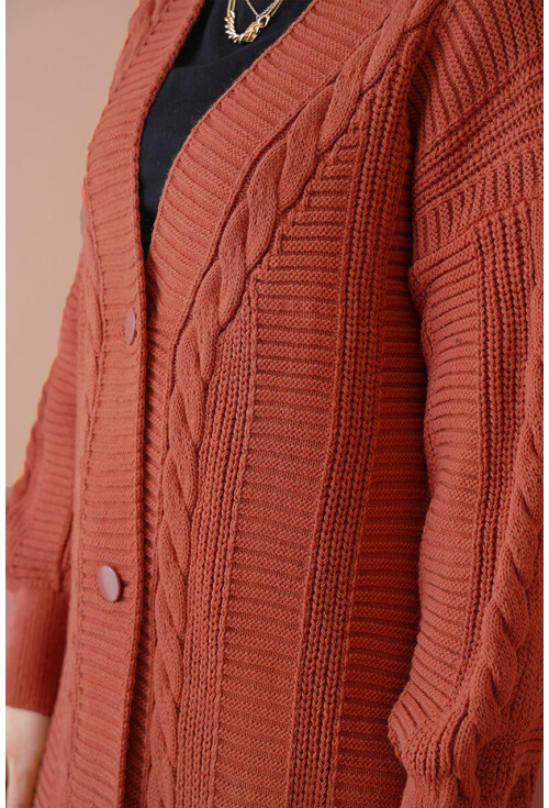 15768 Tesettür Triko Hırka