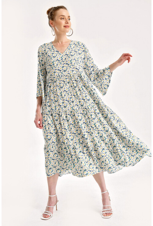 1959 Patterned Viscose Dress