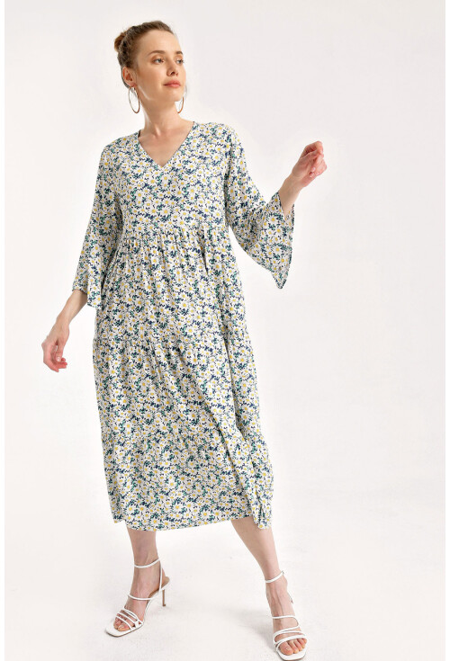 1959 Patterned Viscose Dress