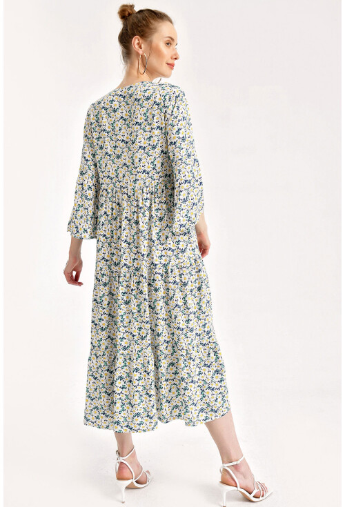1959 Patterned Viscose Dress