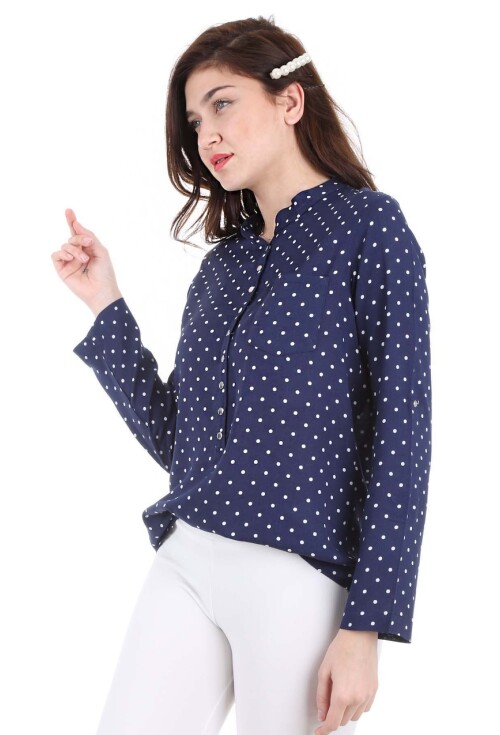 3432 Desenli Çıtçıtlı Gömlek