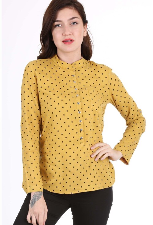 3432 Desenli Çıtçıtlı Gömlek