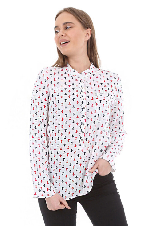 3432 Desenli Çıtçıtlı Gömlek