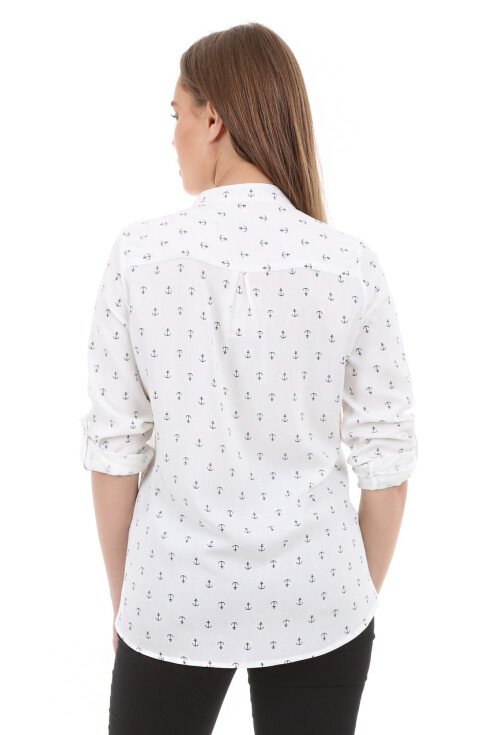 3432 Desenli Çıtçıtlı Gömlek