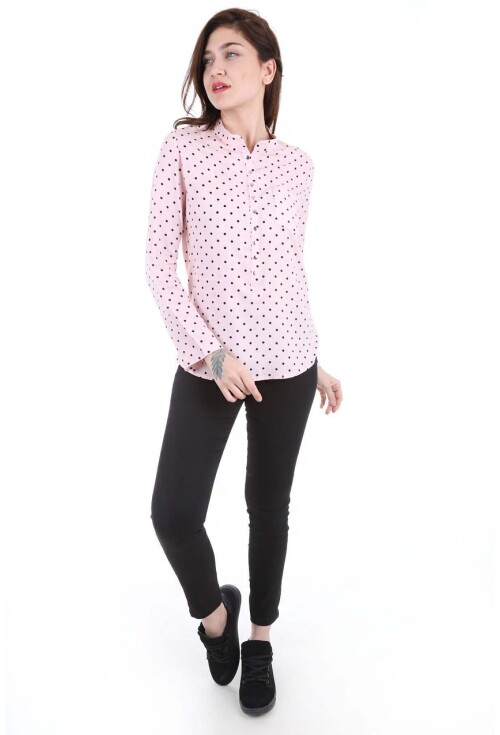 3432 Desenli Çıtçıtlı Gömlek