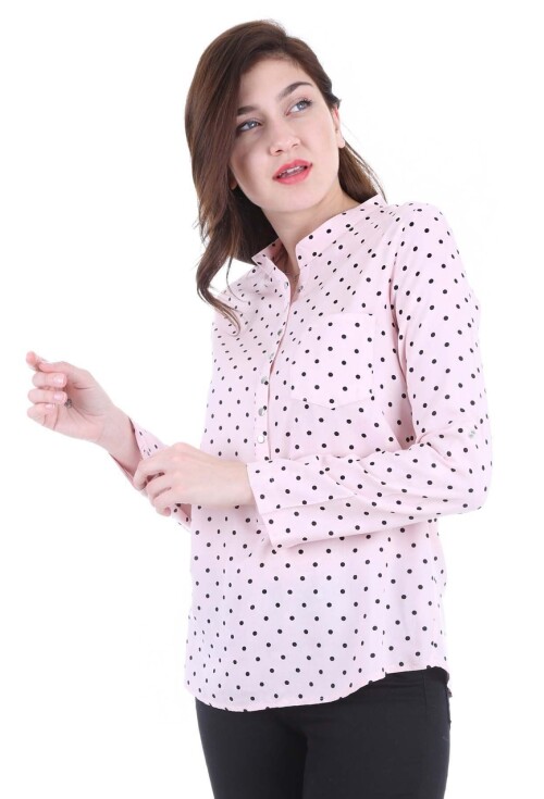 3432 Desenli Çıtçıtlı Gömlek