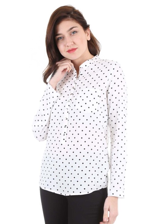3432 Desenli Çıtçıtlı Gömlek