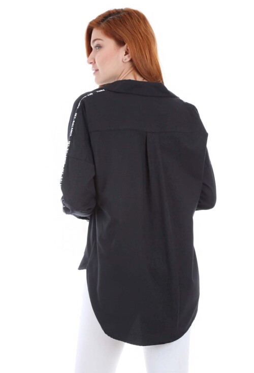3526 Kolları Şeritli Gömlek