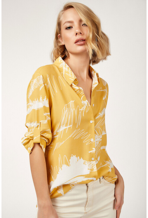 3830 Patterned Viscose Shirt