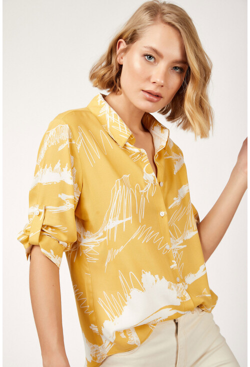 3830 Patterned Viscose Shirt
