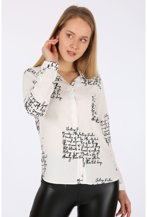 3898 Desenli Viskon Gömlek