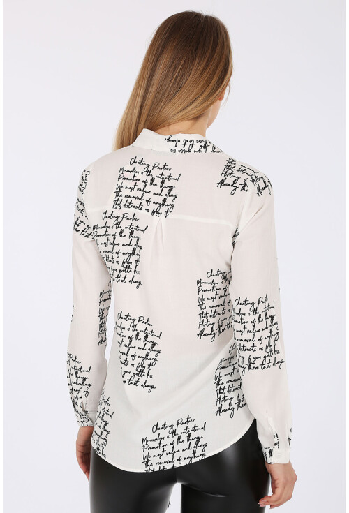 3898 Desenli Viskon Gömlek