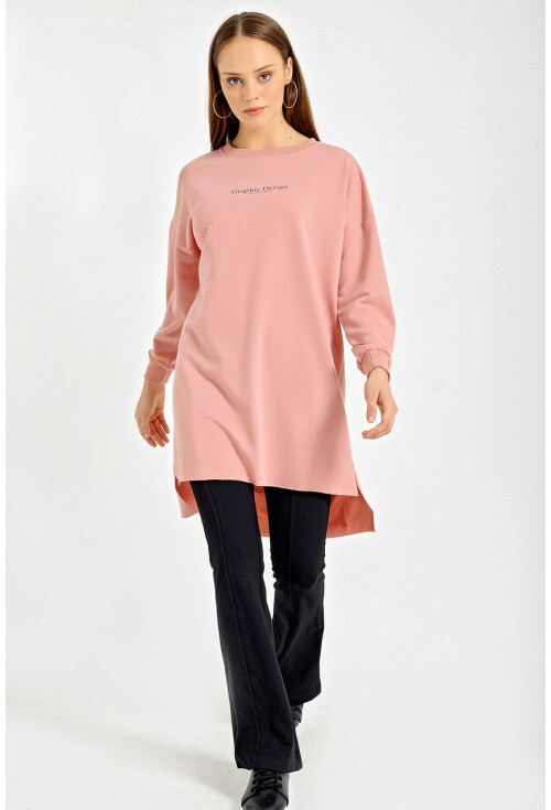4207 Oversize Baskılı Sweat