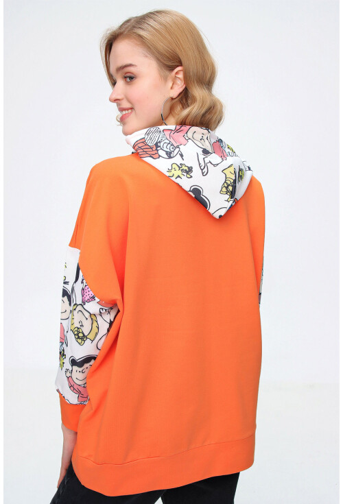 4262 Oversize Cepli Kapşonlu Sweat