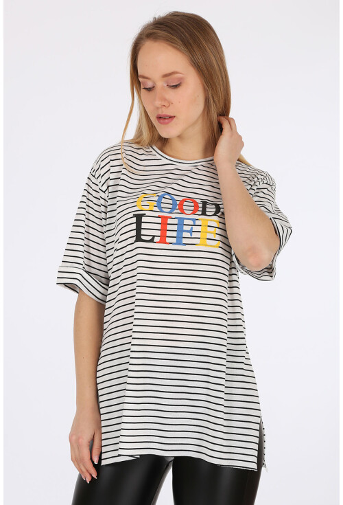 4298 Good Life Baskılı Tshirt