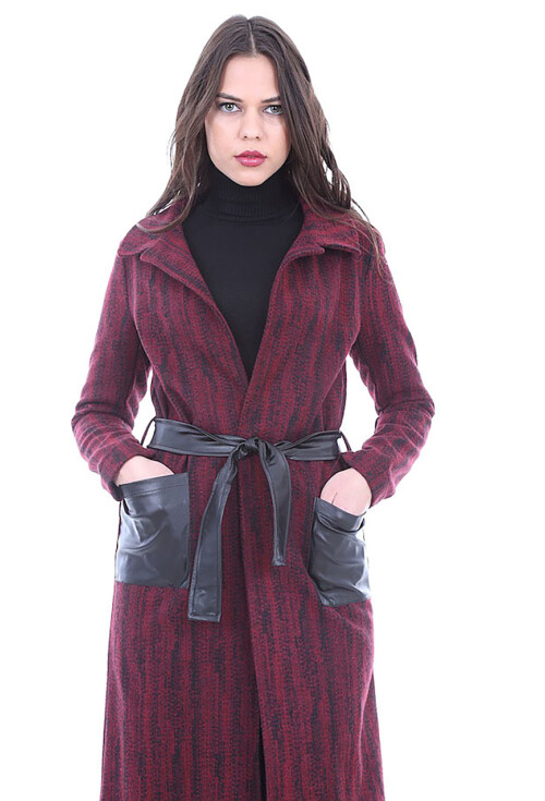 4591 Çizgili Kaşe Kaban