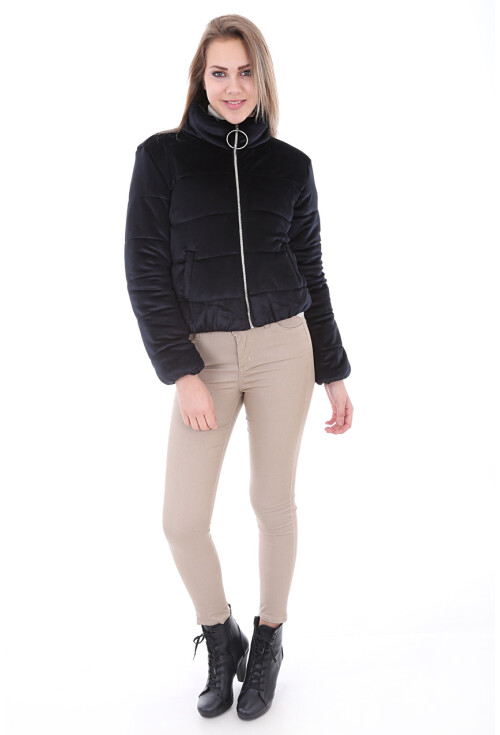 5066 Kadife Şişme Mont