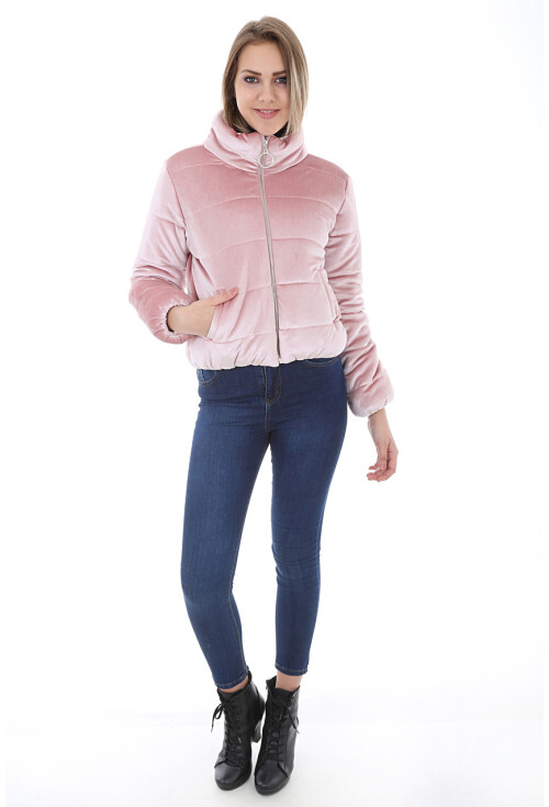 5066 Kadife Şişme Mont