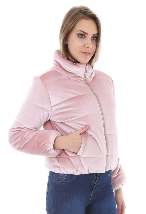 5066 Kadife Şişme Mont